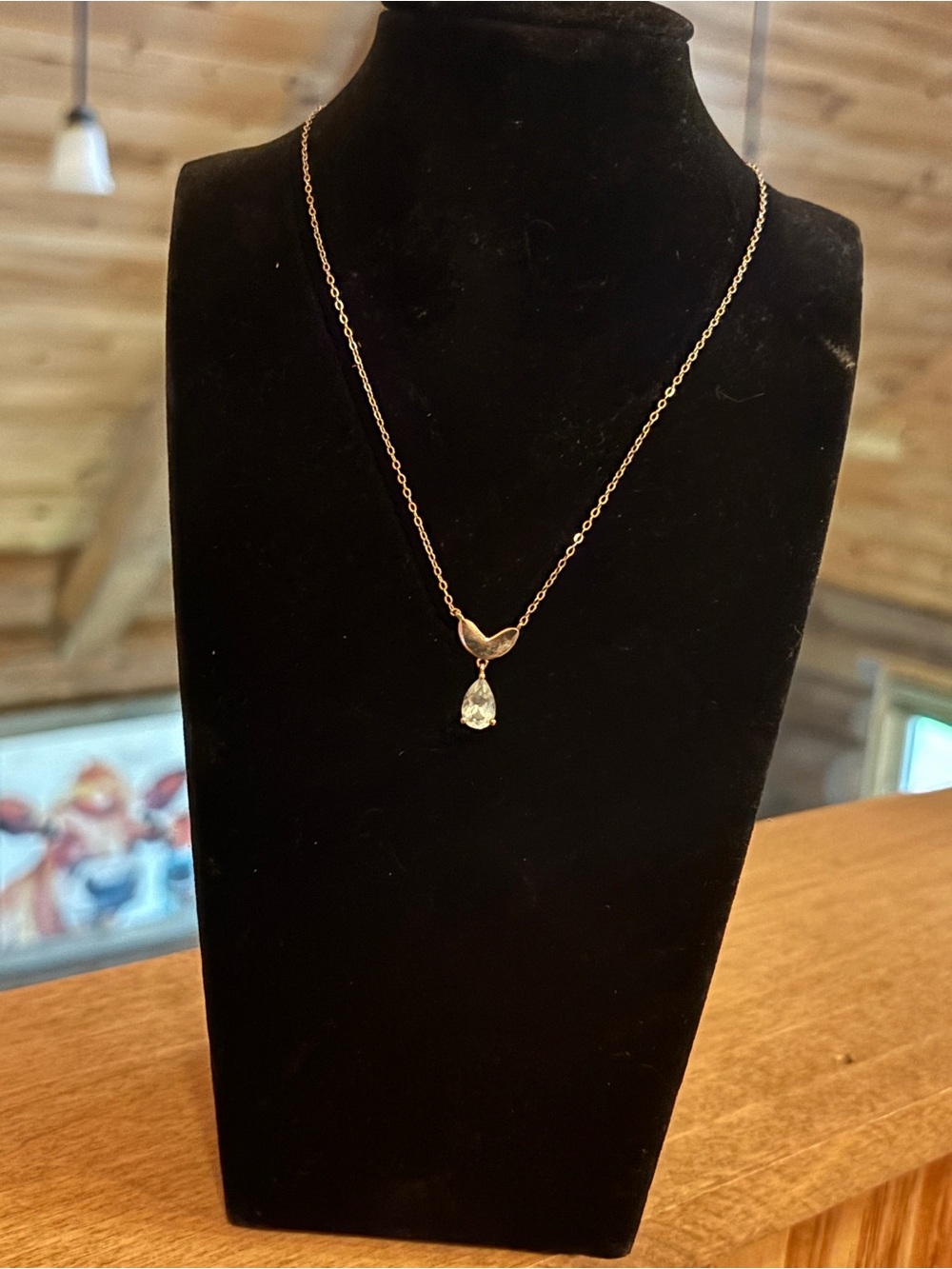 Topaz Teardrop Sterling Silver Pendant Necklace - Women Jewelry